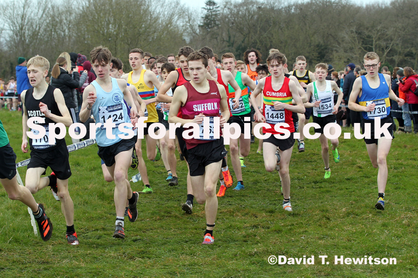 Boys under-15s, 2020 British Athletics Inter Counties Cross Country Champs., Prestwold Hall, Loughborough. Photo: David T. Hewitson/Sports for All Pics